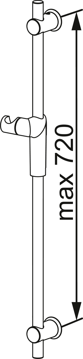 Oras 272010 Душевая штанга 272010 Optima Хром  - Вид №2