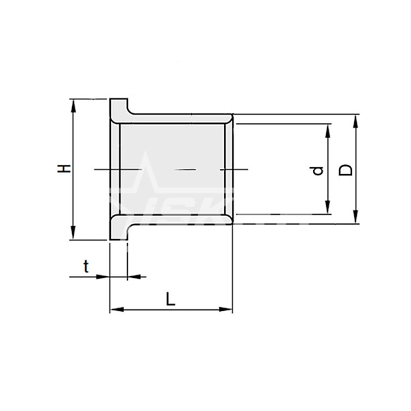 IS1058 Втулка скольжения с фланцем (графит/бронза) BNZF405065540BG1 ISKRA  - Вид №1