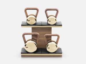 Набор гирь из нержавеющей стали и дерева