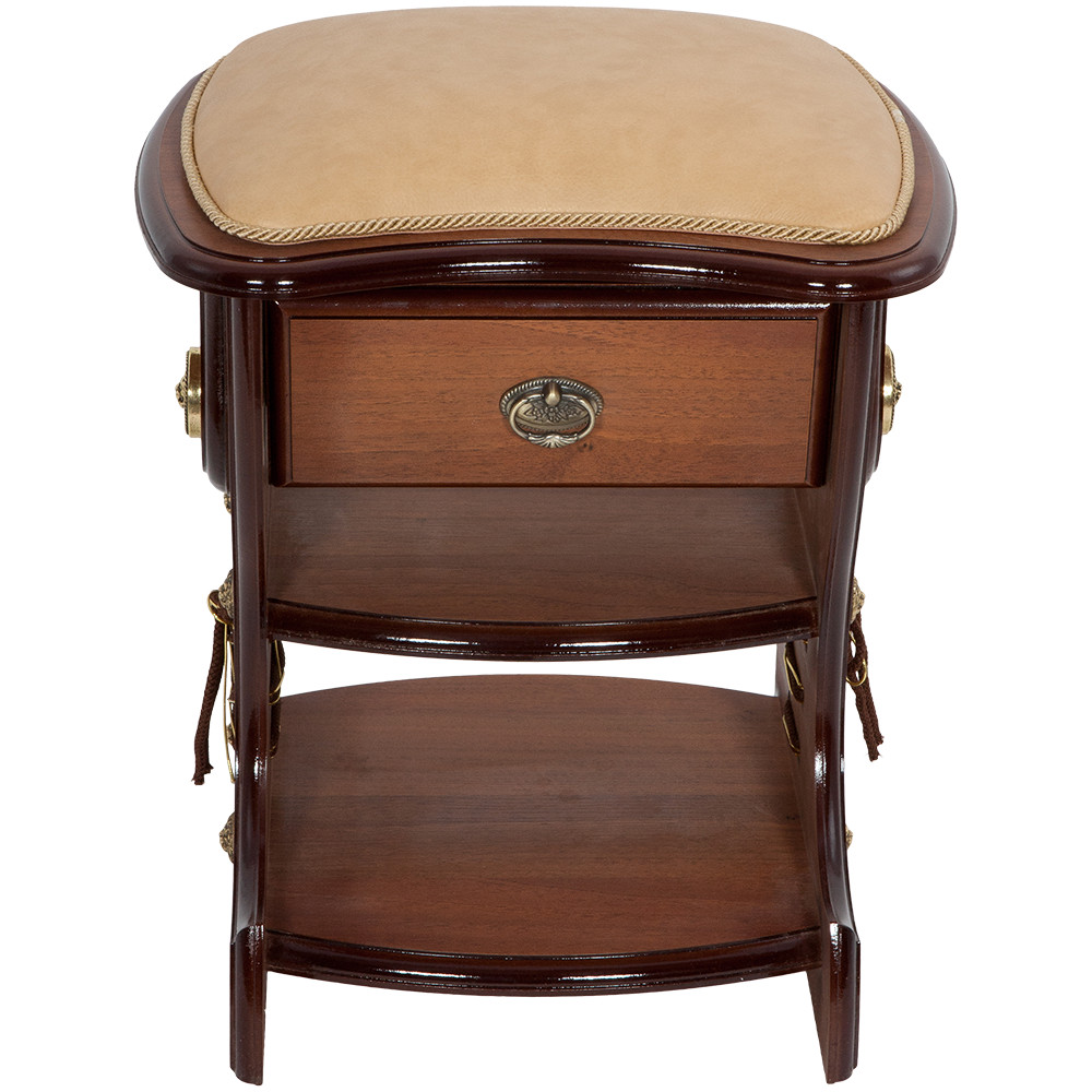 11136 Табурет Сапог с ящиком Орех Песочный BOGACHO 4627138237830 - Вид №3