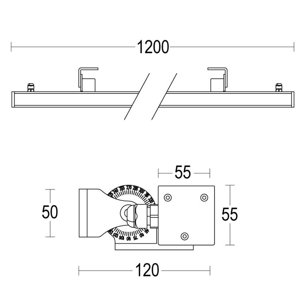 MaxiTratto Wall 1200 Ghidini MaxiTratto Wall .05 Темно-Cерый (Матовый)  - Вид №1