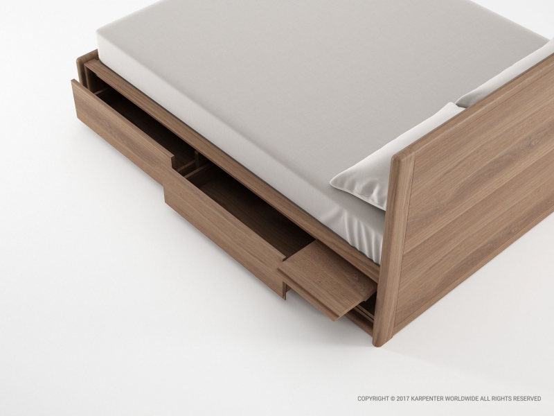 441_1228 Двуспальная кровать с тканевым изголовьем Karpenter Circa17 - Вид №3