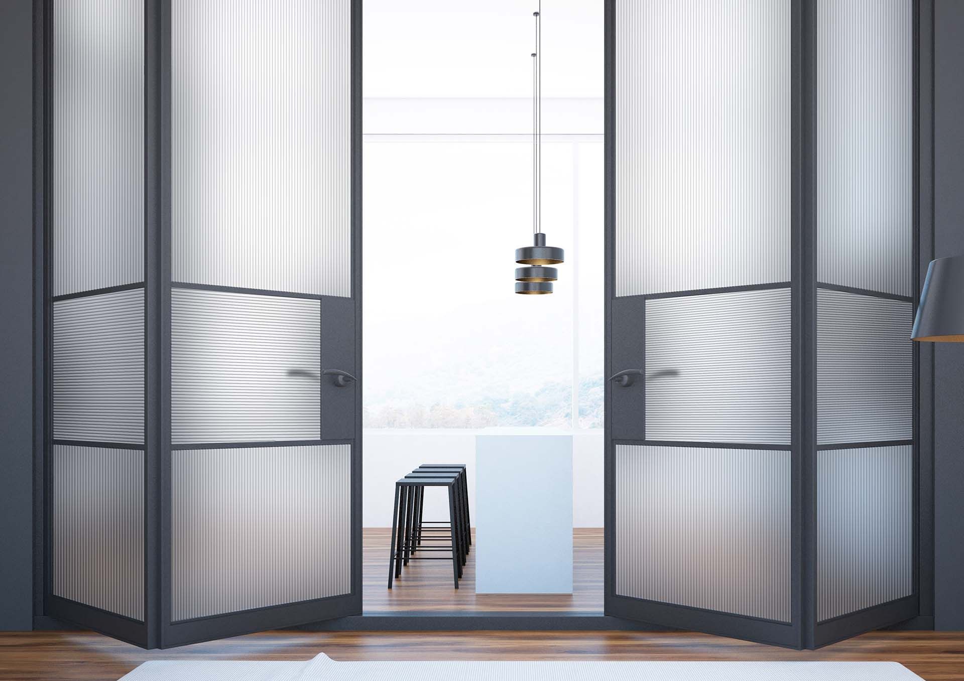 Матовое стекло с линейной текстурой Madras® Madras® linear Texturized ARCH-00102677 - Вид №4