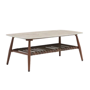 Кофейный стол NATERIAL Retro в стиле модерн с кожаными деталями 86545452