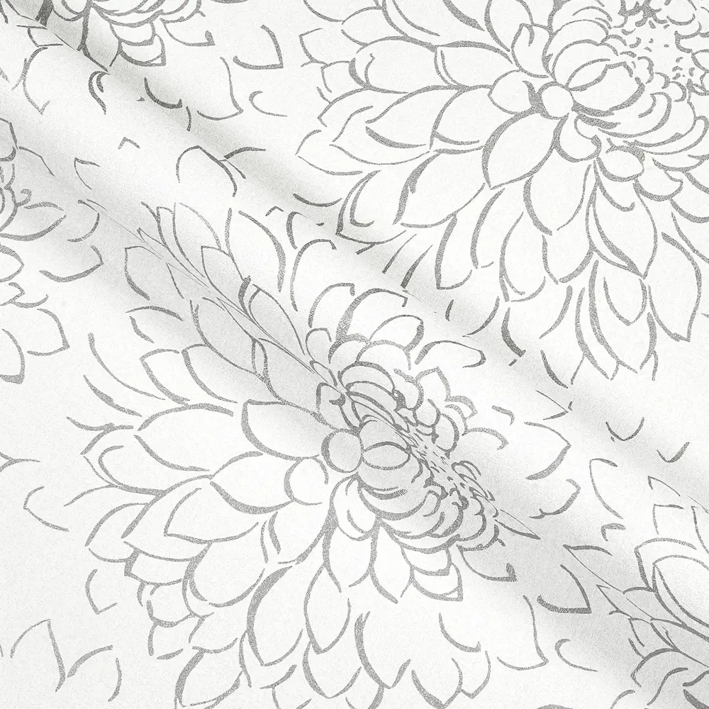 Обои флизелиновые Grandecolife Flower белые 1.06 м GDR142101 STLM-2195407 - Вид №2