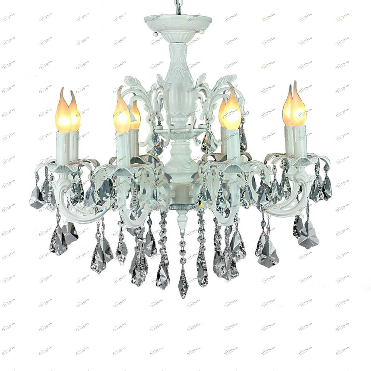 Подвесная люстра Omnilux OML-30807-08 белая OMNILUX ДИЗАЙНЕРСКИЕ 188150 Белый 