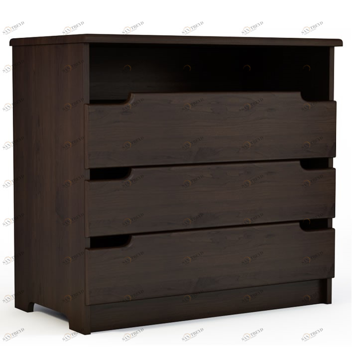Комод с 3 ящиками коричневый 90 см "Бельфор" DREAMLINE БЕЛЬФОР 163323 Коричневый 