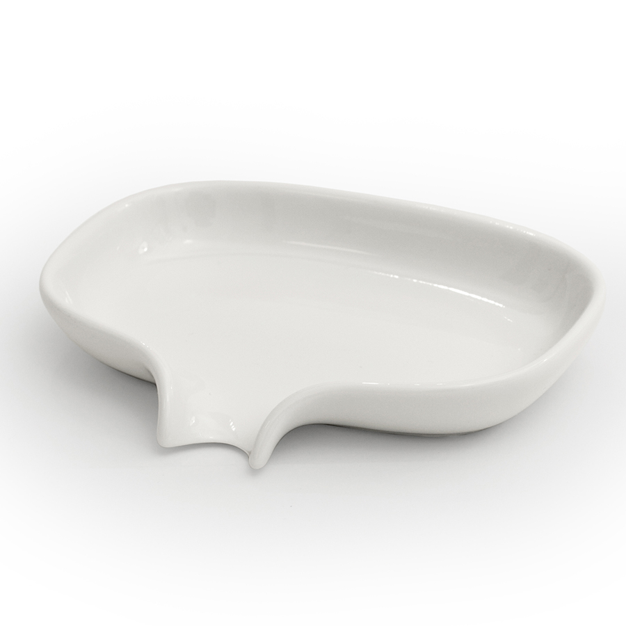 263828 Мыльница с носиком для слива большая белая Bosign 