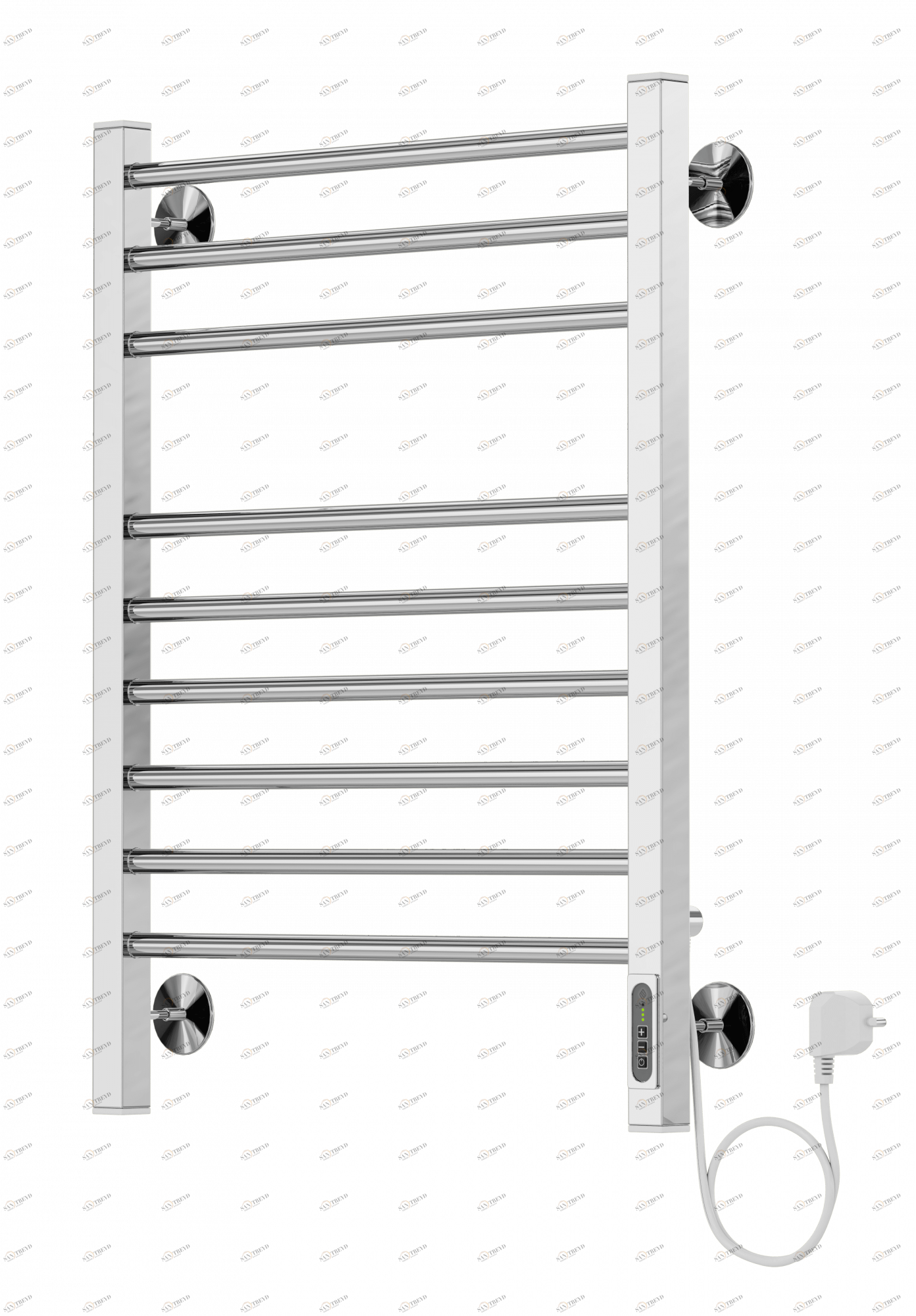 4660059580319 ЭЛЕКТРИКА Сицилия П9 500х700 (6+3) электро (new встроен.диммер) Полотенцесушитель TERMINUS Нержавеющая сталь 