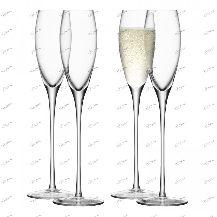 Набор из 4 бокалов-флейт 160 мл Wine LSA INTERNATIONAL WINE 00-3863048 Прозрачный 