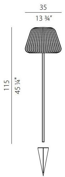 PANZERI Торшер для улицы из алюминия Ralph Et 4744.35-p - Вид №2