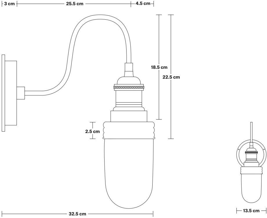 Industville Настенный светильник из латуни и стекла  Sn-ip65-wl-c  - Вид №1