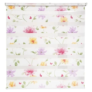 Штора рулонная День-ночь 90х160 см, цвет пионы