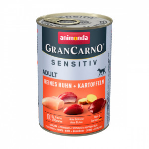 ПР0049489 Корм для собак GranCarno Sensitiv с чувствит. пищеварением, курица, картофель 400г Animonda