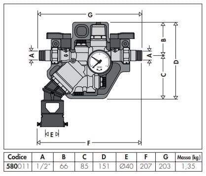 Компактная группа автоматической загрузки CALEFFI 580 ARCH-00028891 - Вид №2