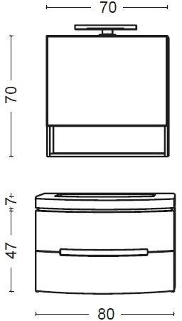 Mobiltesino Тумба под умывальник из березы с зеркалом Drop sun-id-1440990 - Вид №4