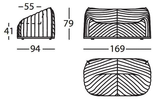 Sancal 2-местный тканевый диван Barnaby sun-id-1406722 - Вид №4
