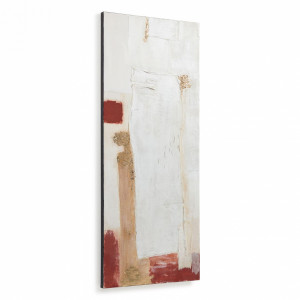 108127 Картина в белом, красном и золотом цветах 50 x 120 см La Forma Winona