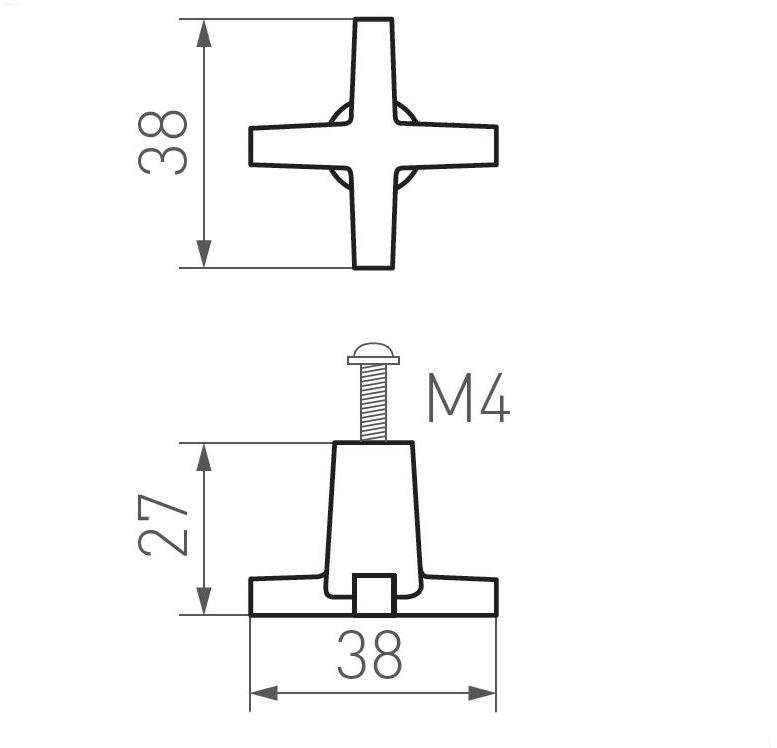 Dauby Бронзовая ручка Pure® 17115 - Вид №1