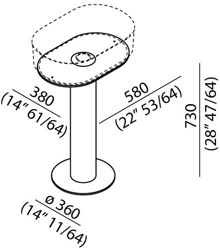 Agape Lavabo отдельно стоящий из cristalplant® Immersion sun-id-1471286 - Вид №2