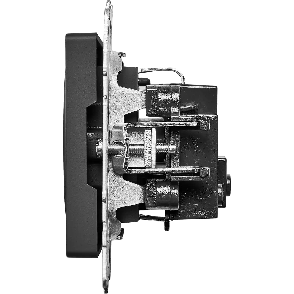 Розетка IEK Brite графит с защитными шторками и заземлением 87761581 STLM-1526629 - Вид №2