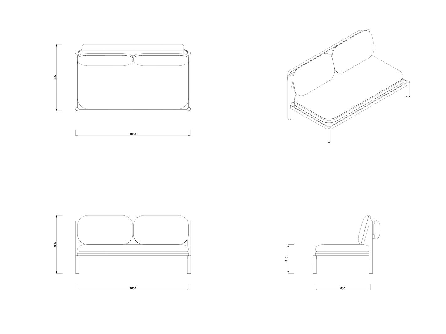 2-местный садовый диван Joyf Tropic ARCH-00087961 - Вид №5