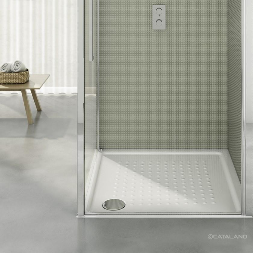 CERAMICA CATALANO Квадратный нескользящий керамический душевой поддон H 4.5 sun-id-1422020 - Вид №1