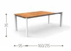 Talenti Садовый стол из тикового дерева раздвижной Domino Domtp160 / 200 - Вид №8