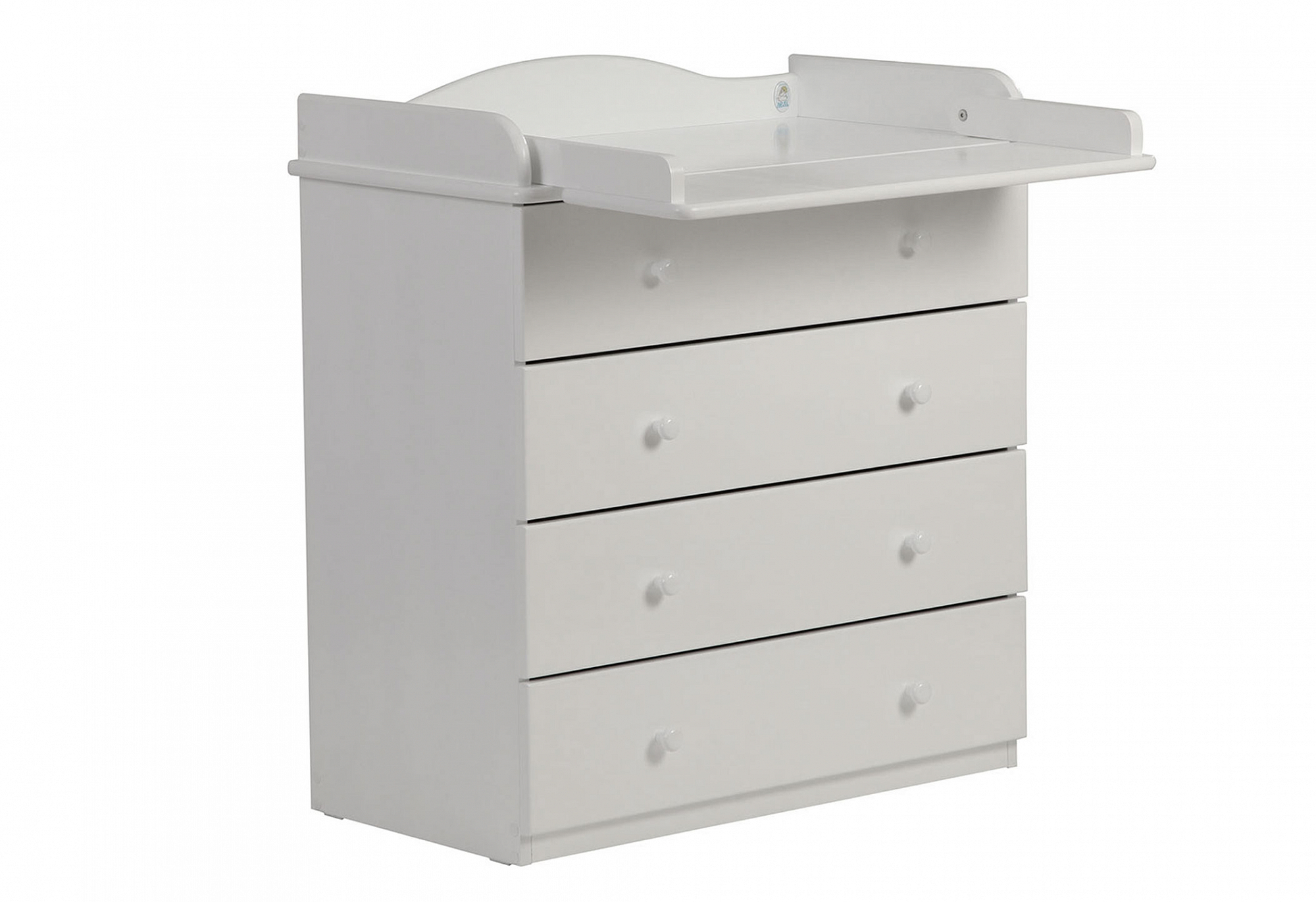 Комод с пеленальным столиком и 4 ящиками "Кубаночка" белый ФАБРИКА ЛЕЛЬ  338489 Белый Santreyd  - Вид №1