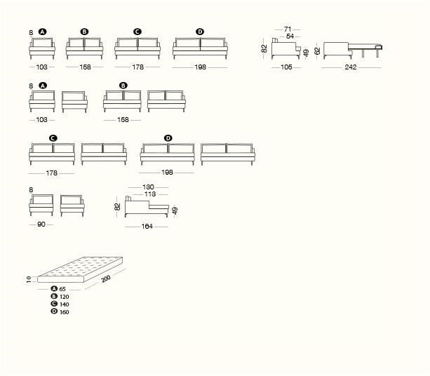 Тканевый диван-кровать с полуостровом Milano Bedding DAVE ARCH-00078605 - Вид №5