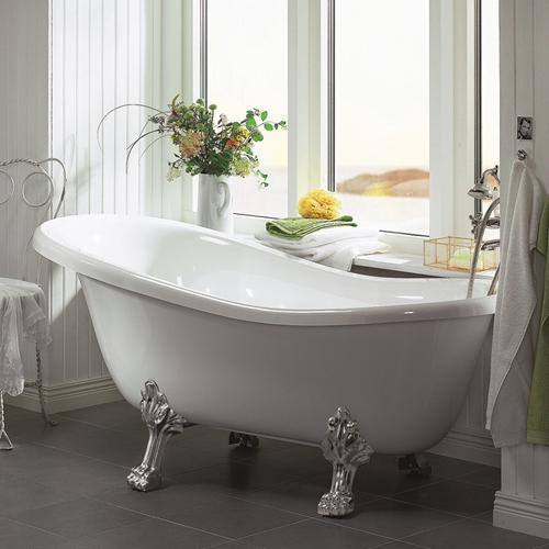 1445134 Queen Ванна 1670 Chromed Paws Hafa  Белый 