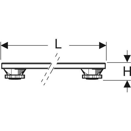 554.958.00.1 Монтажный комплект Geberit для душевых поддонов со структурой натурального камня, до 140 см Geberit  - Вид №2