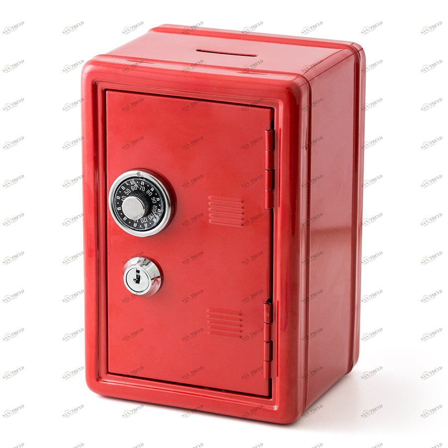 Копилка металлическая красная Money bank BALVI  00-3872176 Красный 