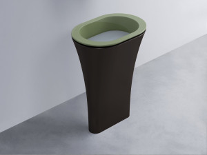 AMLA65-AG+AMPILO-BR+AMCOLO-LV Раковина Amedeo Ovale отдельностоящая cielo Enjoy + Amedeo