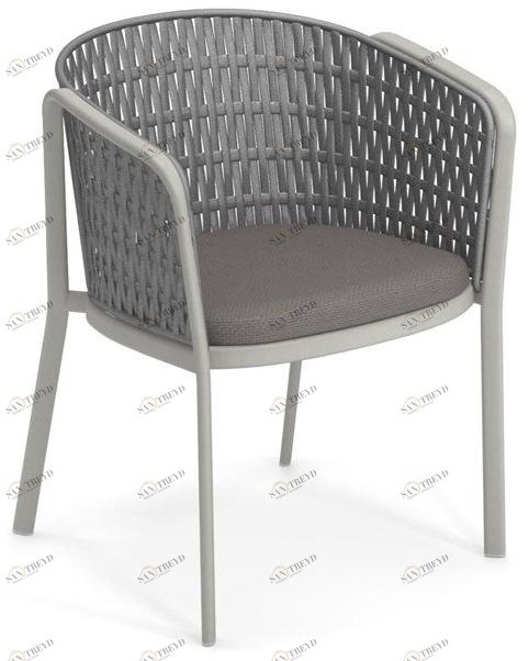 emu Кресло из алюминия и плоской плетеной веревки Carousel 1214