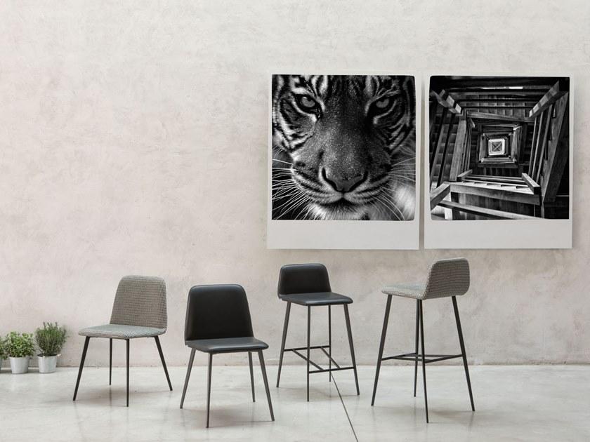 TrabA' Кожаный барный стул Bardot 0032-met - Вид №3