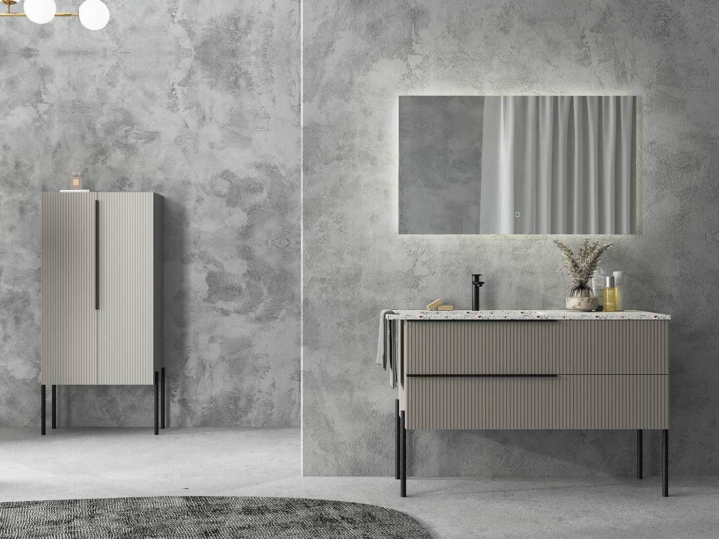 Деревянный напольный шкаф для раковины с держателем для полотенец LEGNOBAGNO Re-Stretch ARCH-00117276