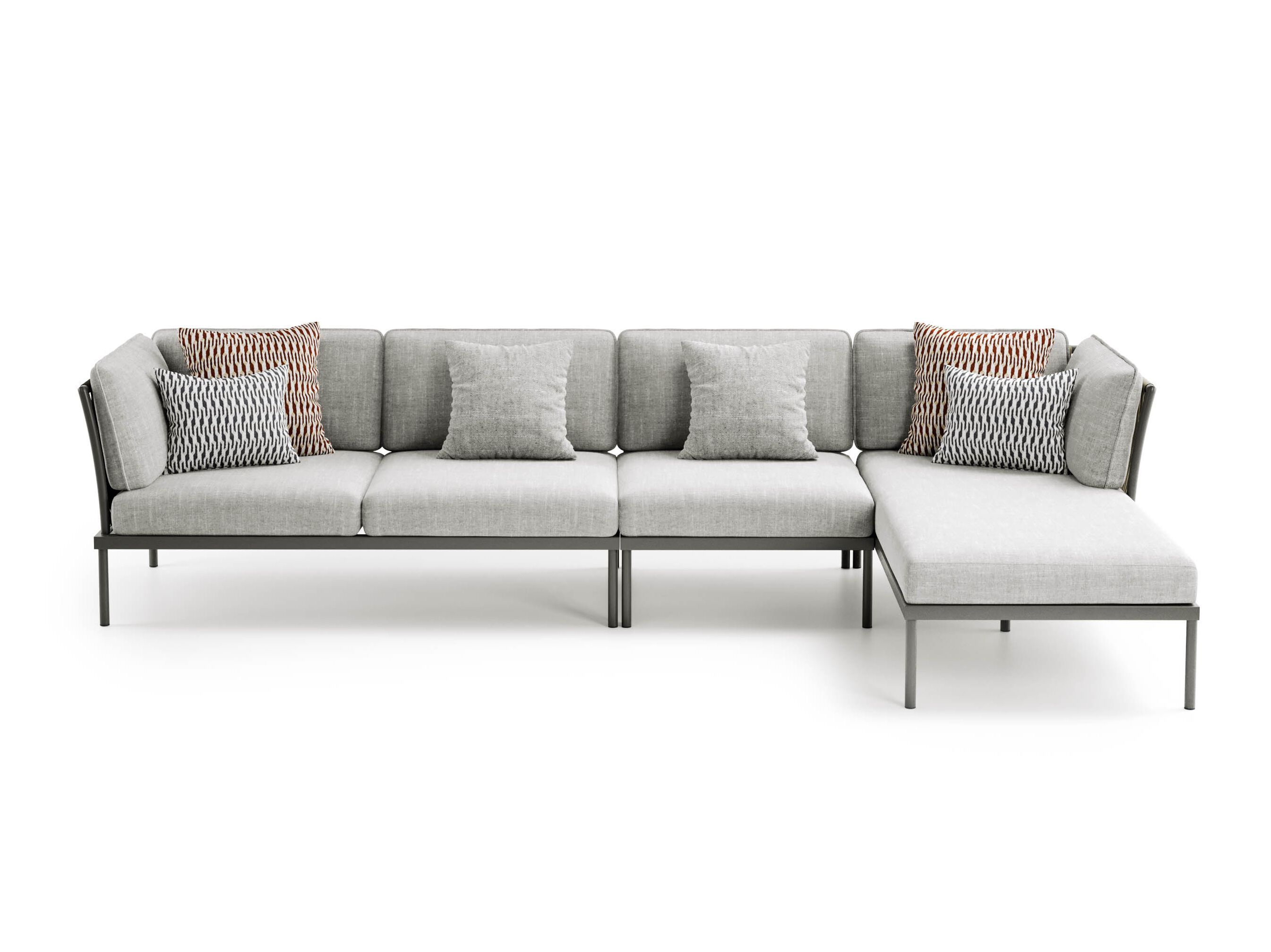 Модульный тканевый садовый диван с полуостровом Atmosphera вспышка ARCH-00044030 - Вид №5