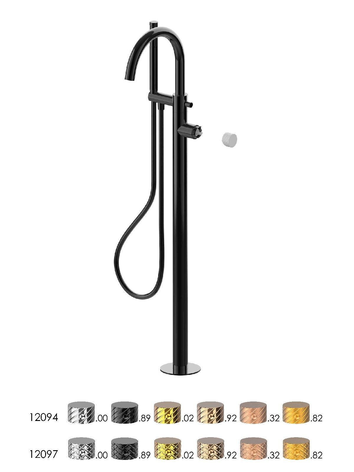 Однорычажный смеситель для ванны с ручным душем Rubinetterie Frattini Pepe XLS ARCH-00055154 - Вид №5