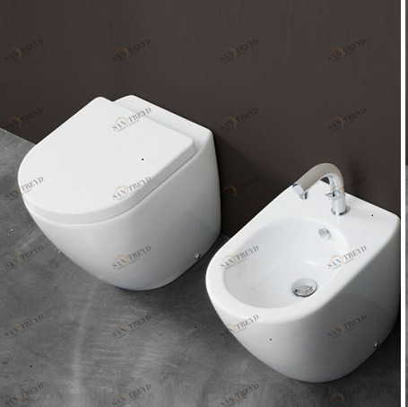 40374 Приставной унитаз напольный Зеленый Althea Ceramica Design Cover Италия