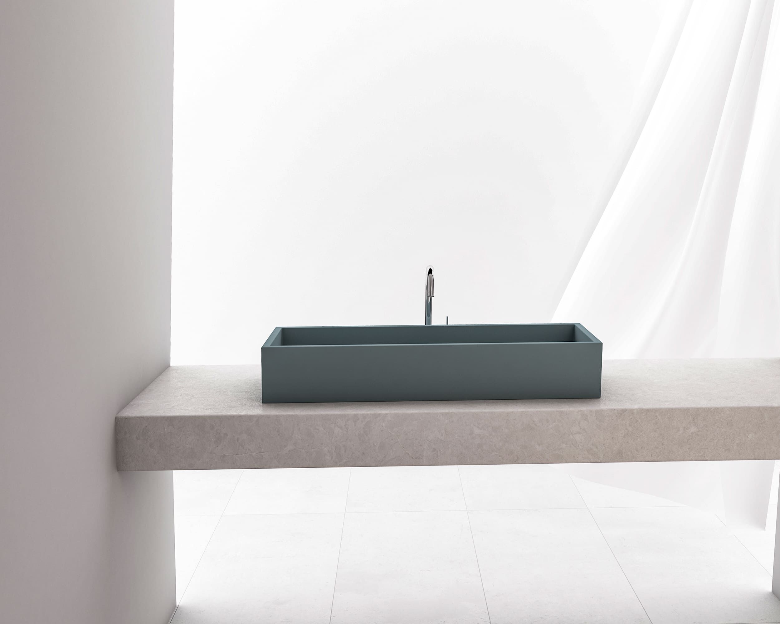 Бетонная столешница с одной прямоугольной раковиной URBI et ORBI IMMISSIO 90 ARCH-00042165 - Вид №2