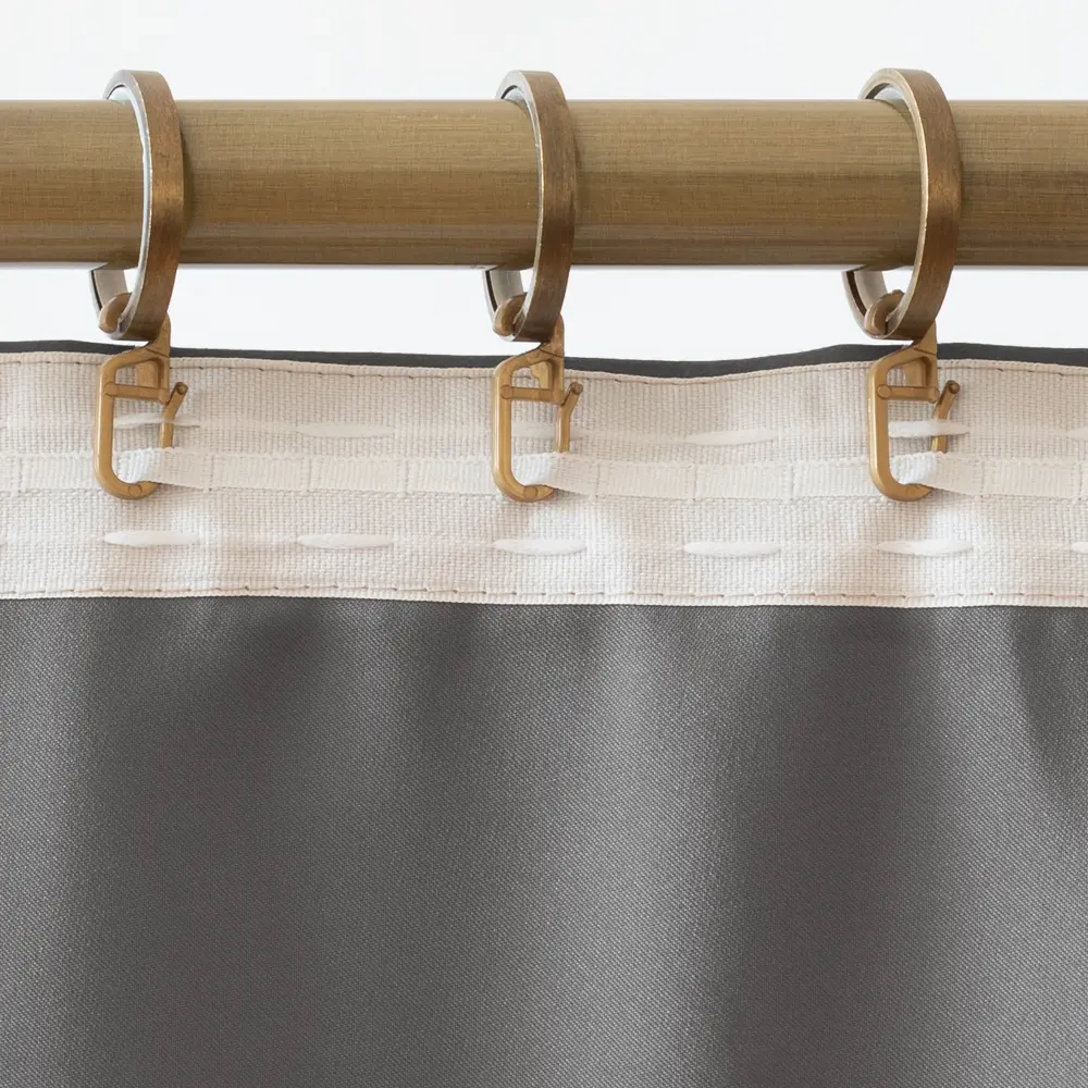 Штора на ленте 140x260 см цвет серо-бежевый GARDEN STLM-2076026 - Вид №3