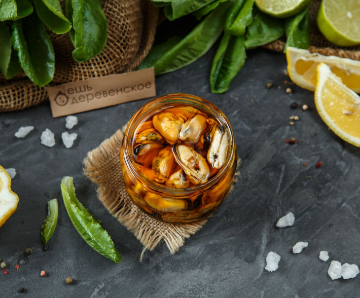 4802 Мидия малосольная в масле Вкусляндия 