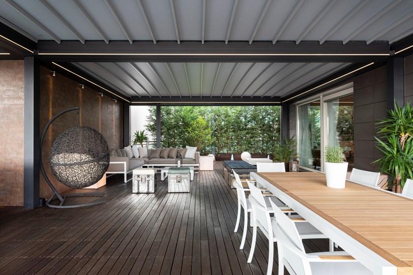 KE Outdoor Design Пристроенная пергола со сдвижной крышкой Gennius sun-id-1350331 - Вид №12