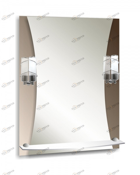 Зеркало Родео с фонарем 750х530 (059) Родео МИР ЗЕРКАЛ 232248