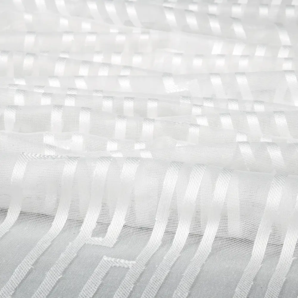 Тюль на ленте «Полоса» 250x280 см цвет белый GARDEN STLM-2142254 - Вид №2