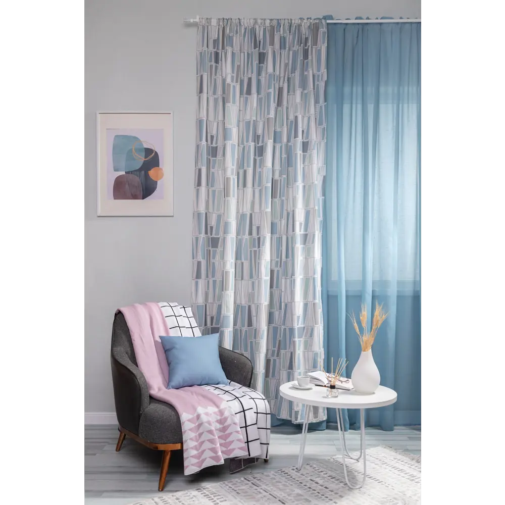 Подушка «Яркость» 40x40 см цвет серо-синий 82406734 STLM-2202083 SEASONS  - Вид №6
