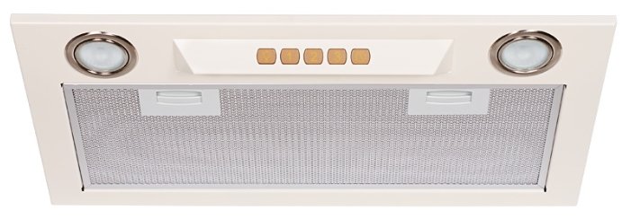 INLINEA 52 C Встраиваемая вытяжка, ширина 52 см, отвод/рециркуляция, 650 м3/час, электронное управление, 3 скорости, галогенное освещение 2х20 вт, анодированный алюминиевый жироулавливающий фильтр,таймер, угольный фильтр с6с (опция), 42-56 дб, цвет бежевы Santreyd  - Вид №1