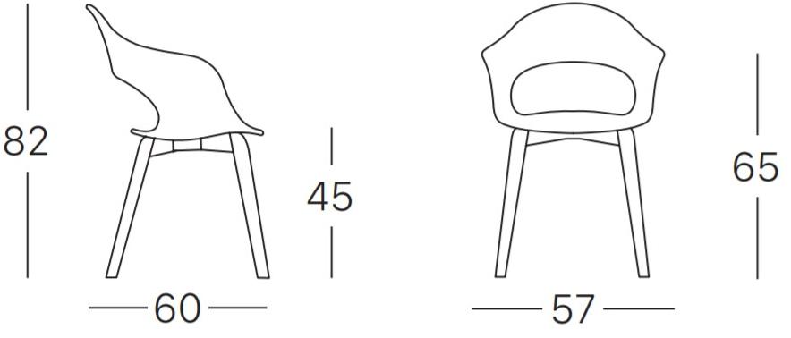 SCAB DESIGN Стул из технополимера с подлокотниками Lady b sun-id-1390765 - Вид №3