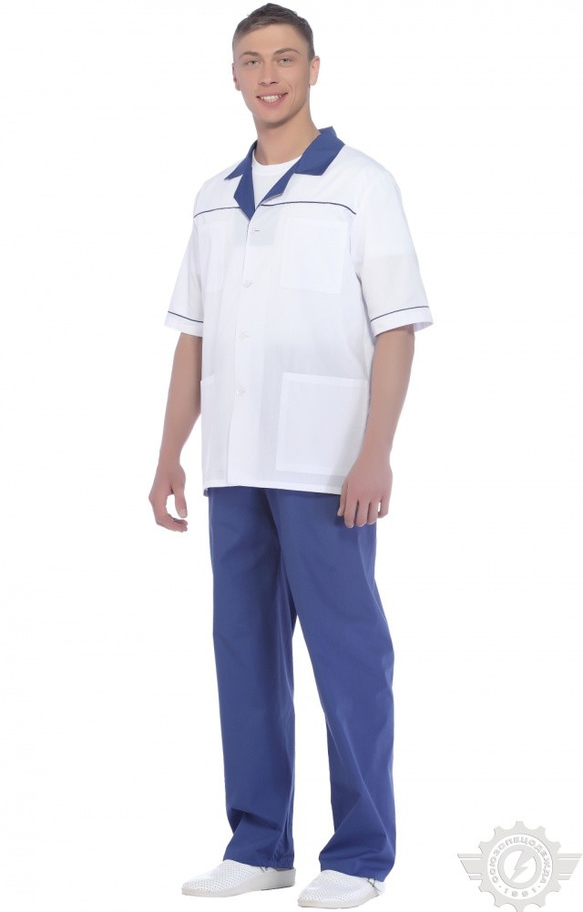 67284 Костюм "Технолог" мужской василек  Медицинская одежда  размер 56-58/182-188 Спецодежда  - Вид №13